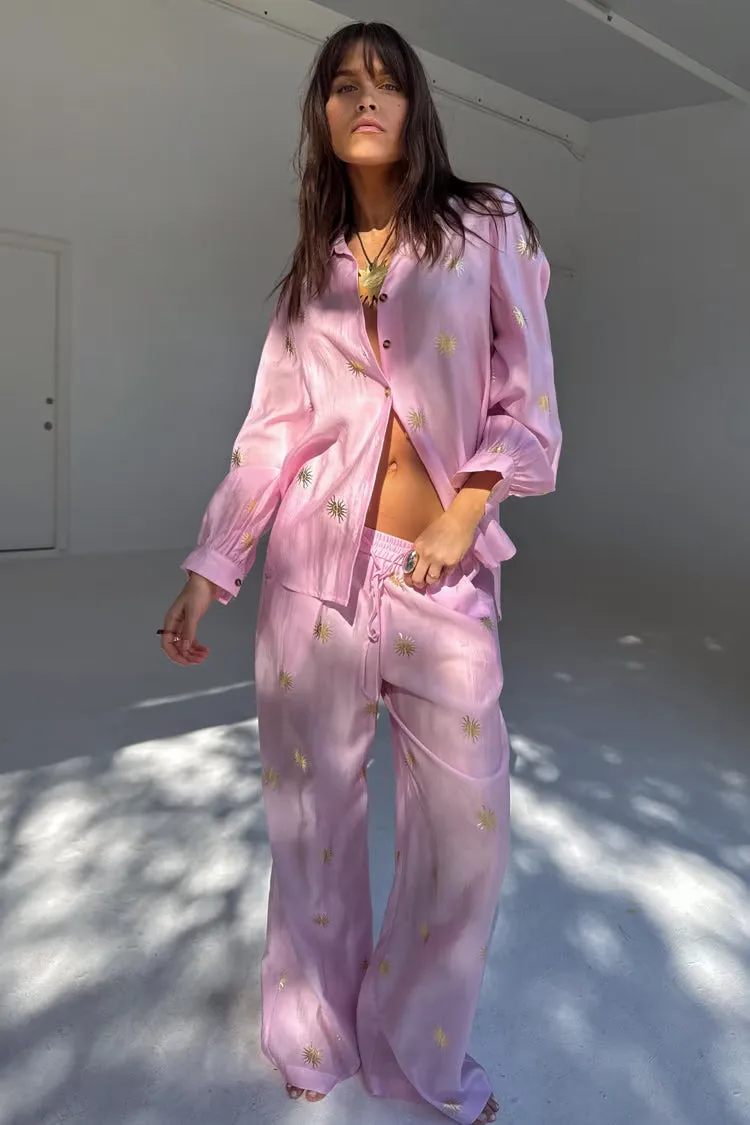 Pink Elissa Trousers with Sun Foil sold by Sand Dollar product image thumbnail 2