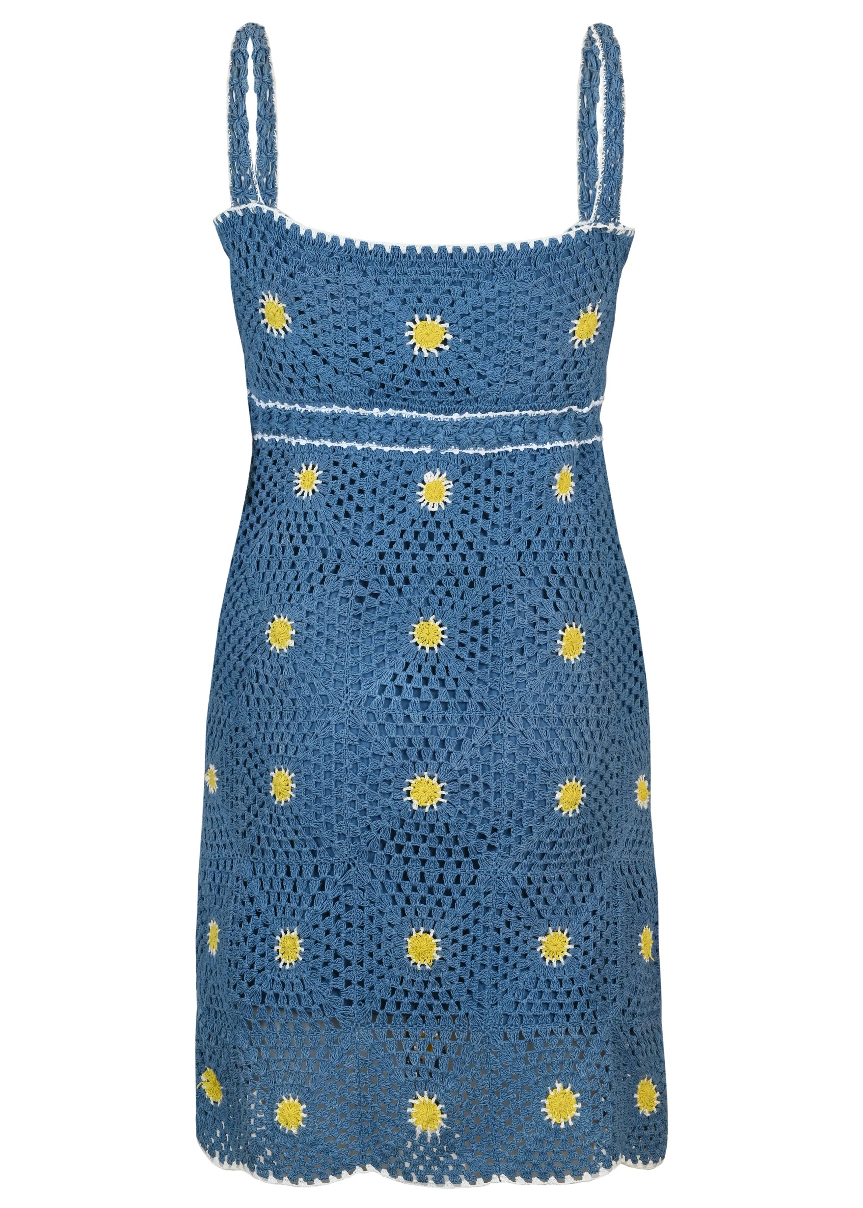 Aster Daisy Granny Square Crochet Mini Dress sold by Sand Dollar product image thumbnail 3