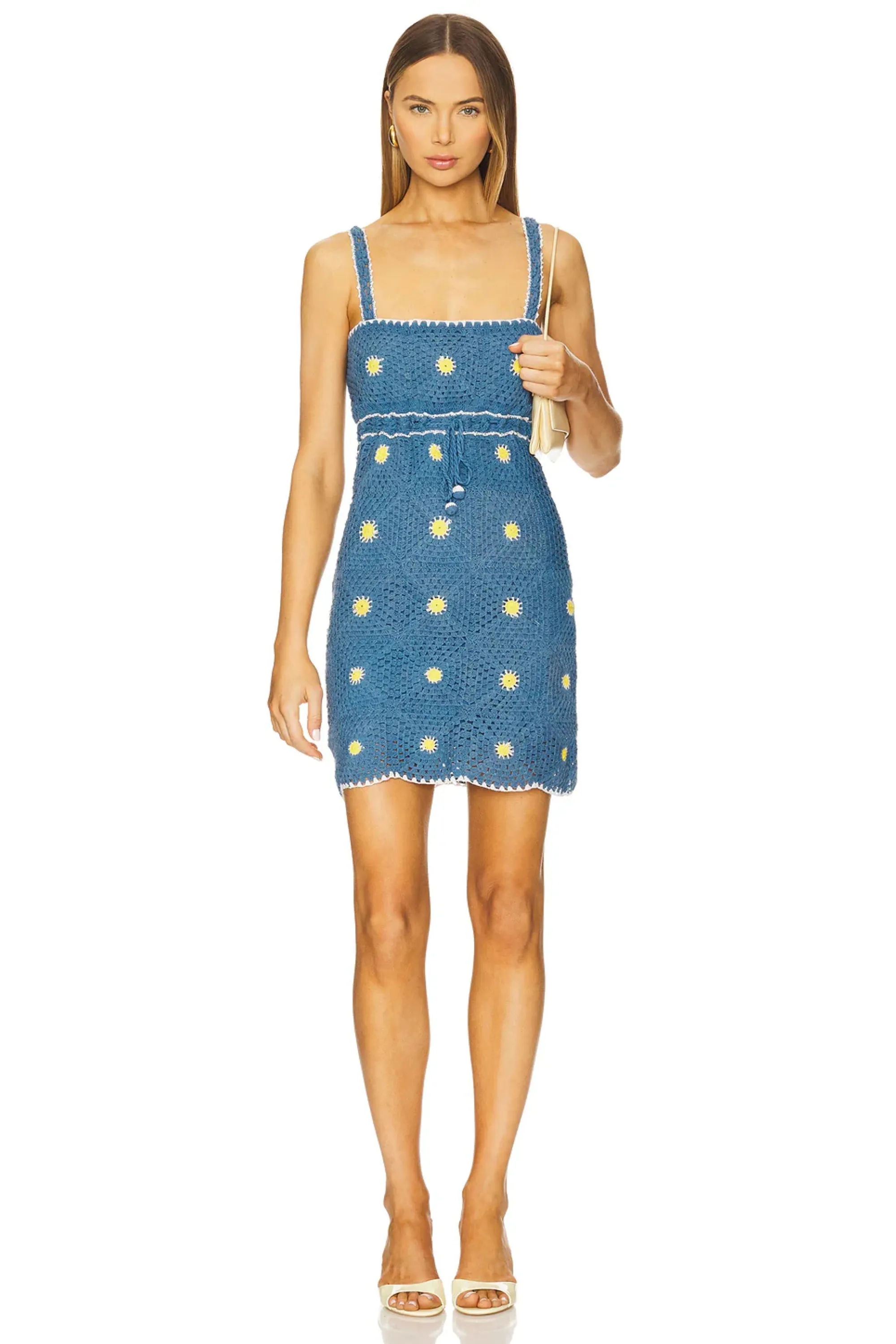 Aster Daisy Granny Square Crochet Mini Dress sold by Sand Dollar product image thumbnail 2