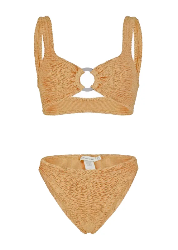 Irina Bikini Peach Lurex made by Sand Dollar