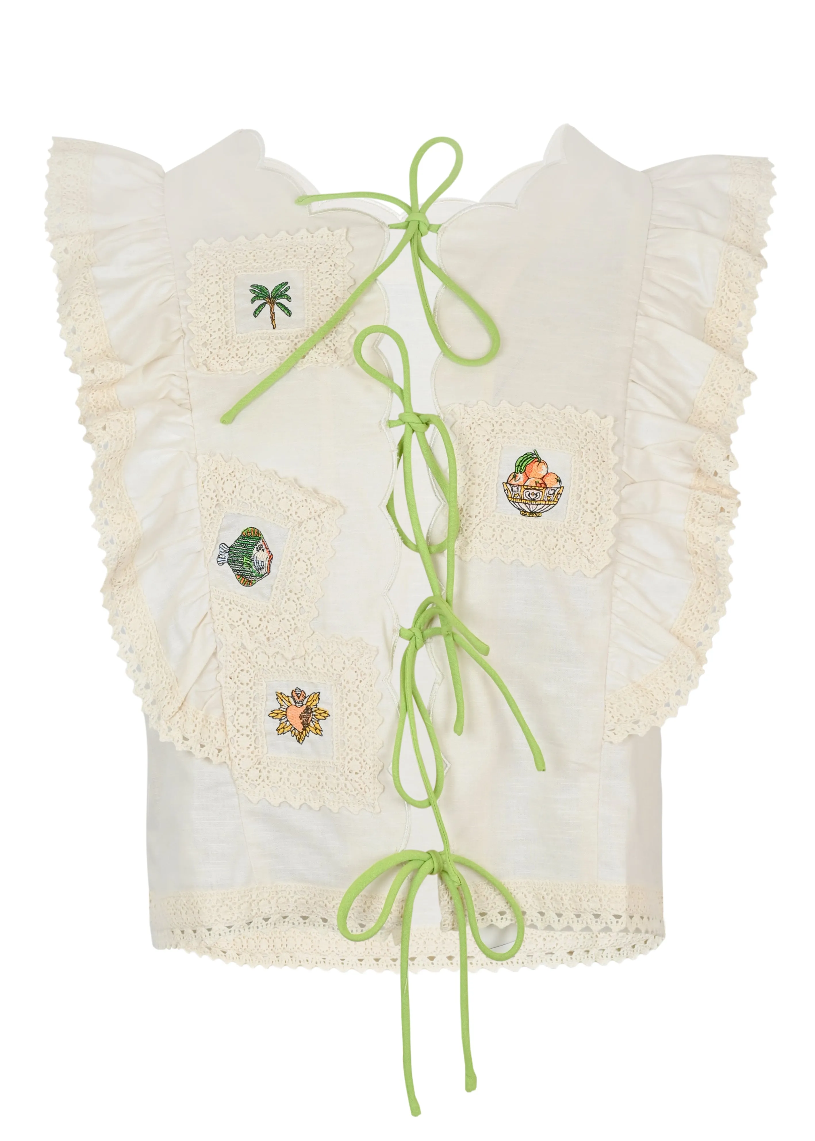 Cream Isla Tia Top sold by Sand Dollar