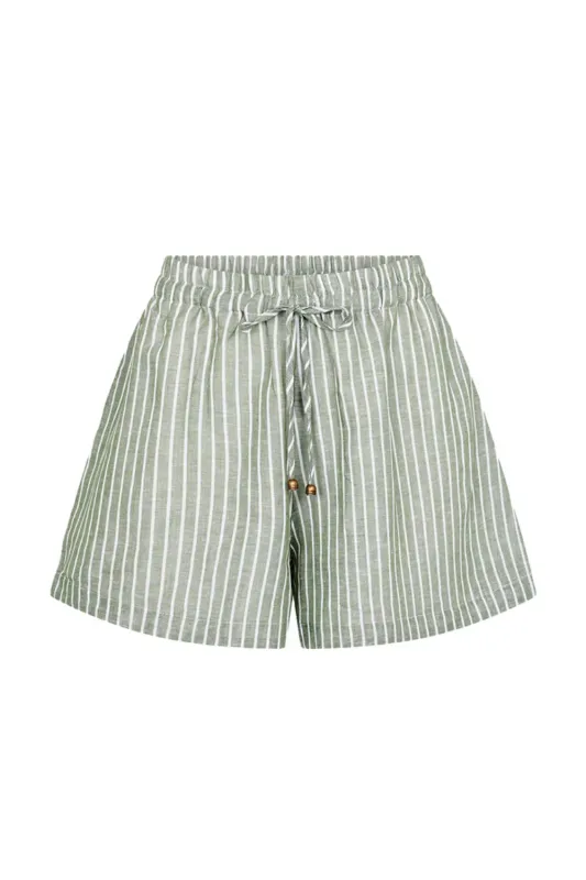 Elara Short Green Stripe sold by Sand Dollar