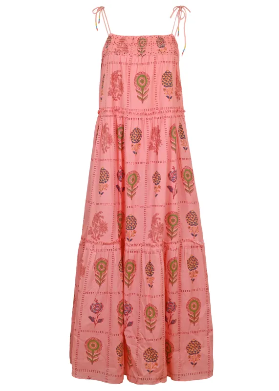 Mariska Tile Block Print Midi Dress sold by Sand Dollar