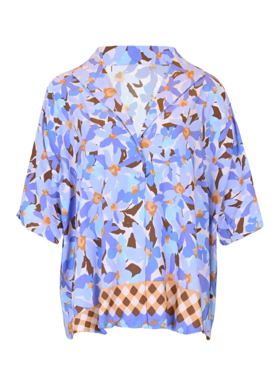 Wild Orchid Print Samara Shirt made by Jaase