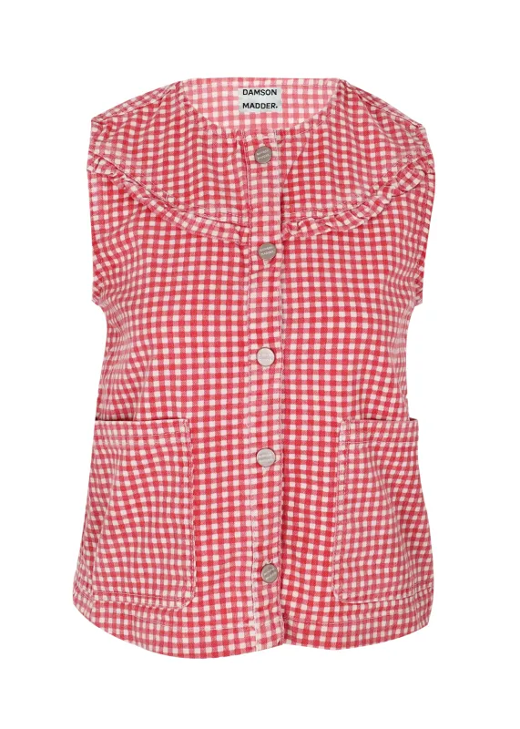 Mari Top Red Gingham sold by Sand Dollar
