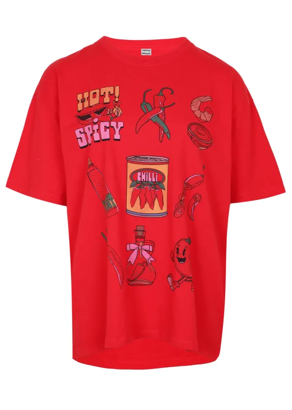 Chilli Boyfriend Tee Red sold by Sand Dollar