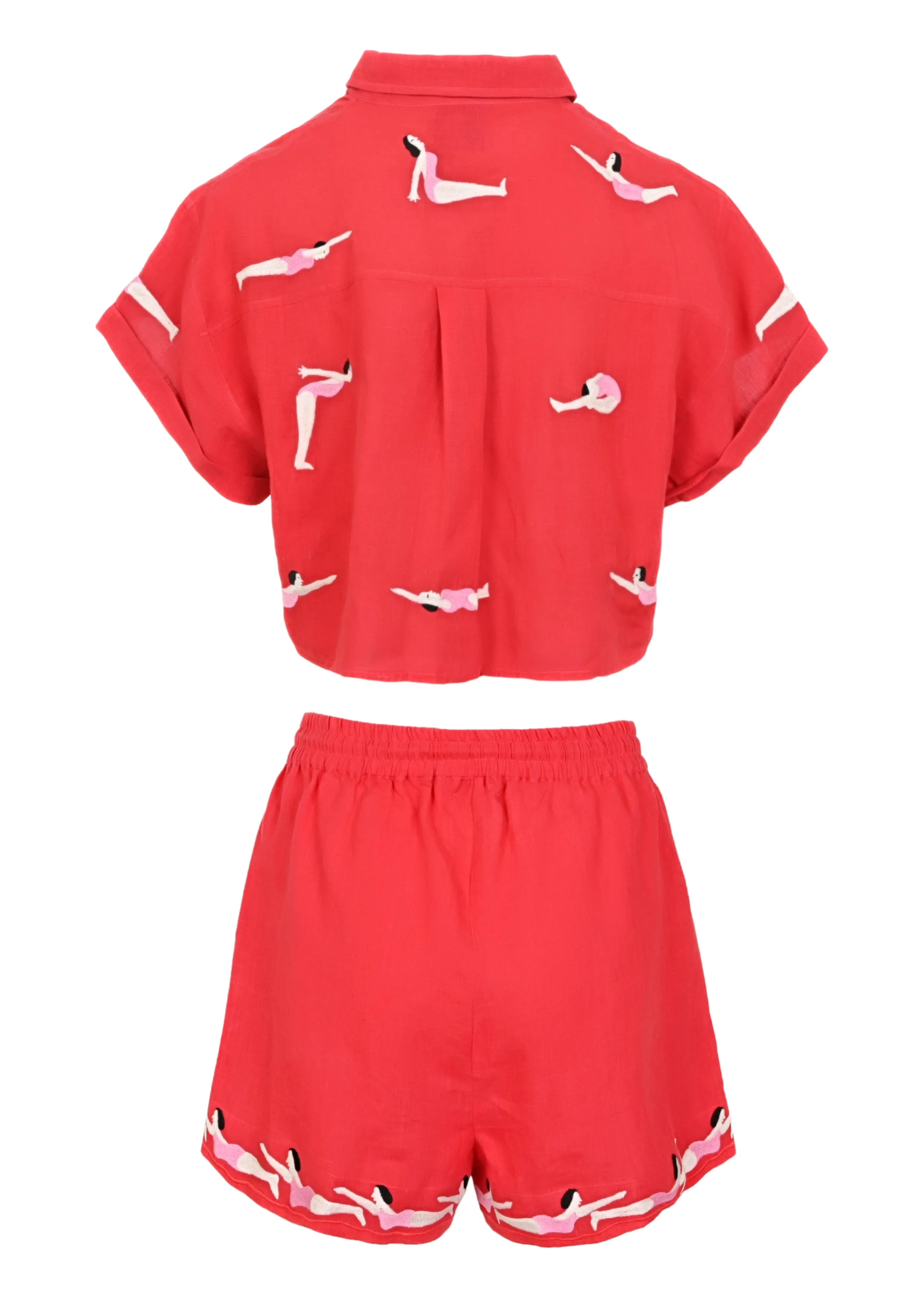 Red Diver Set Linen sold by Sand Dollar product image thumbnail 2