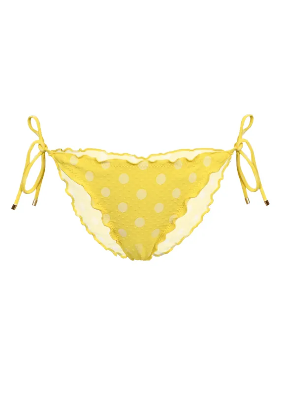 Lettuce Edge Tie Side Bottom Teeny Polka Dot sold by Sand Dollar