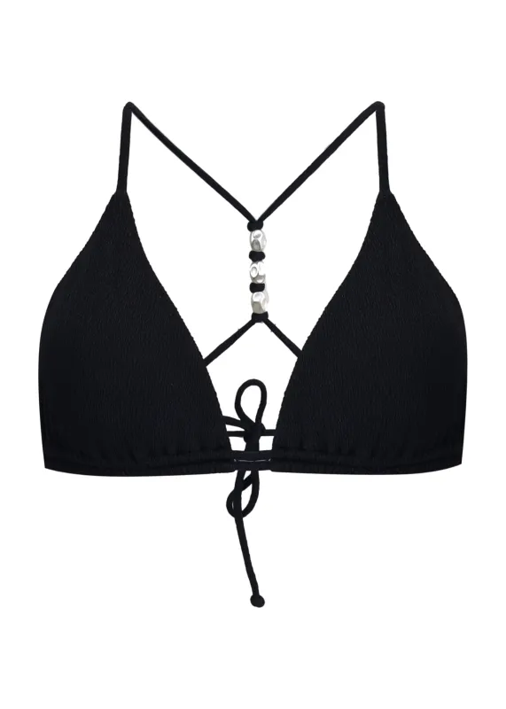 Firenze Kori T Back Tri Top Black sold by Sand Dollar