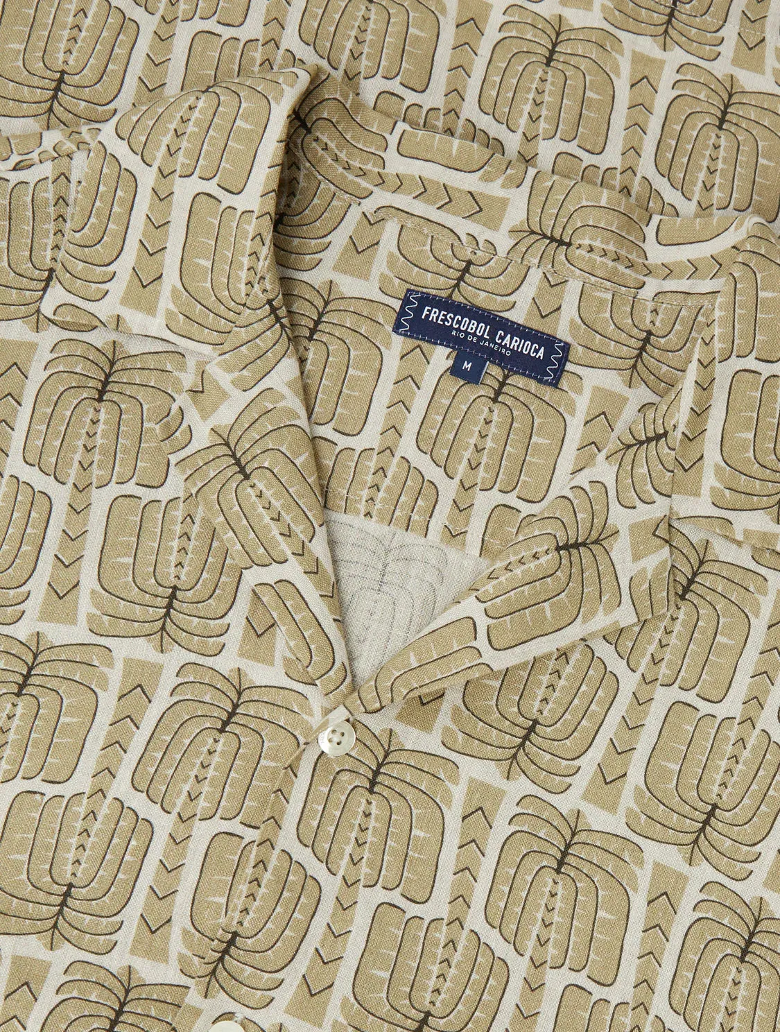 Roberto Palmeira Printed Linen Shirt Dried Moss sold by Sand Dollar product image thumbnail 5
