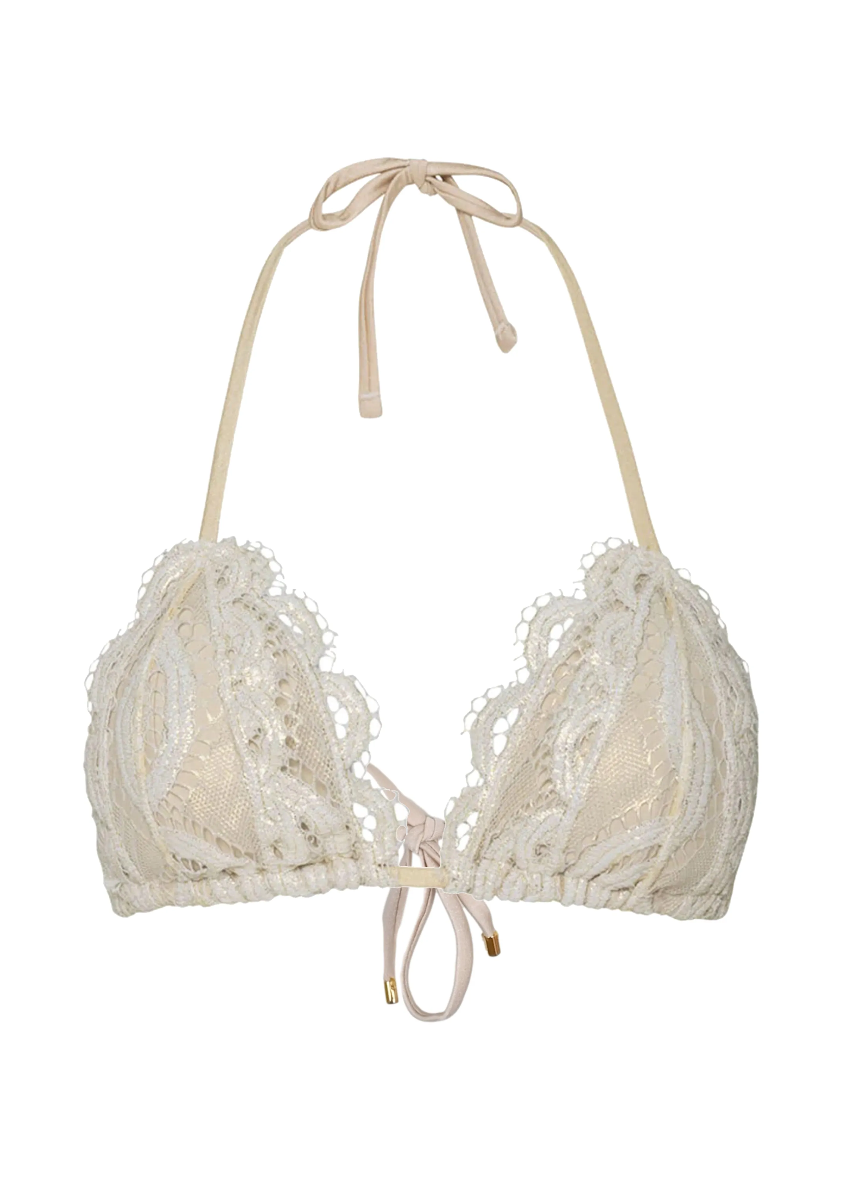 Lace Tri Top Vanilla sold by Sand Dollar
