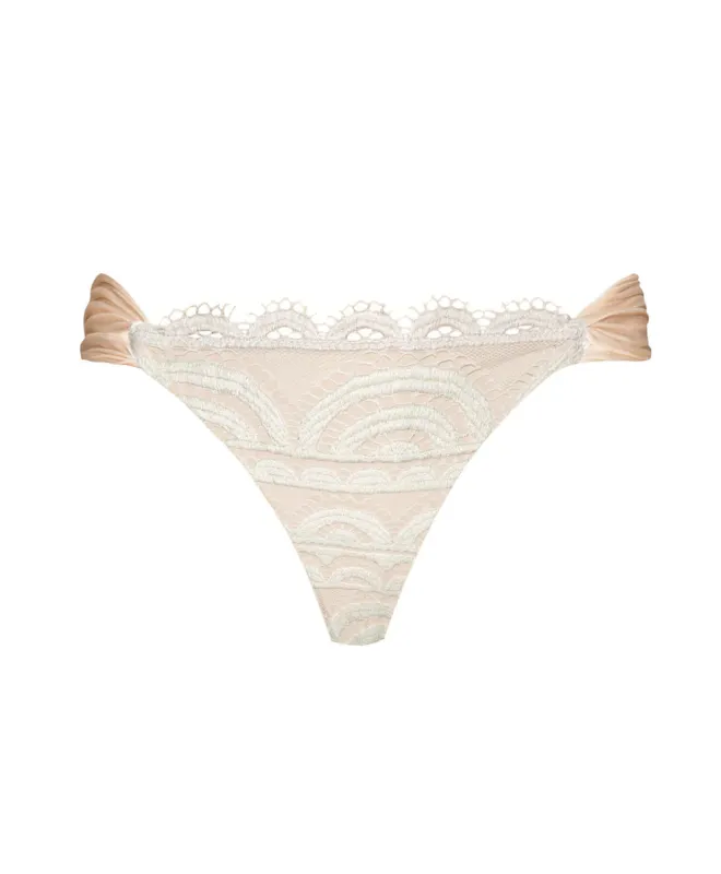 Lace High Waist Bottom Vanilla sold by Sand Dollar