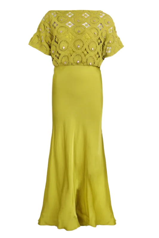 Green Shell Crochet Tilly Dress sold by Sand Dollar