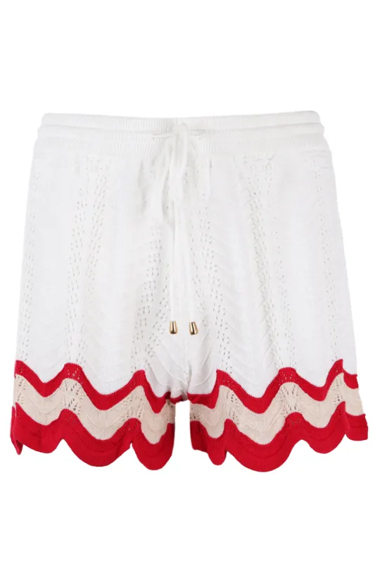 Billie Short White/Red sold by Sand Dollar