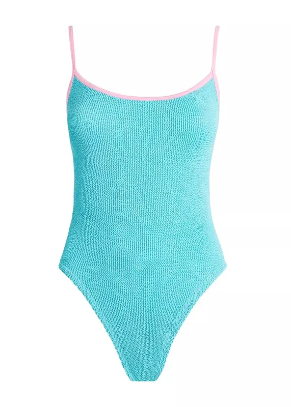 Pamela Swim Aqua/Bubblegum sold by Sand Dollar