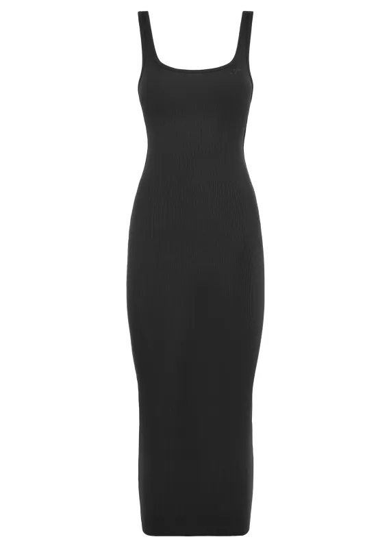 Jennifer Rib Midi Dress Black sold by Sand Dollar