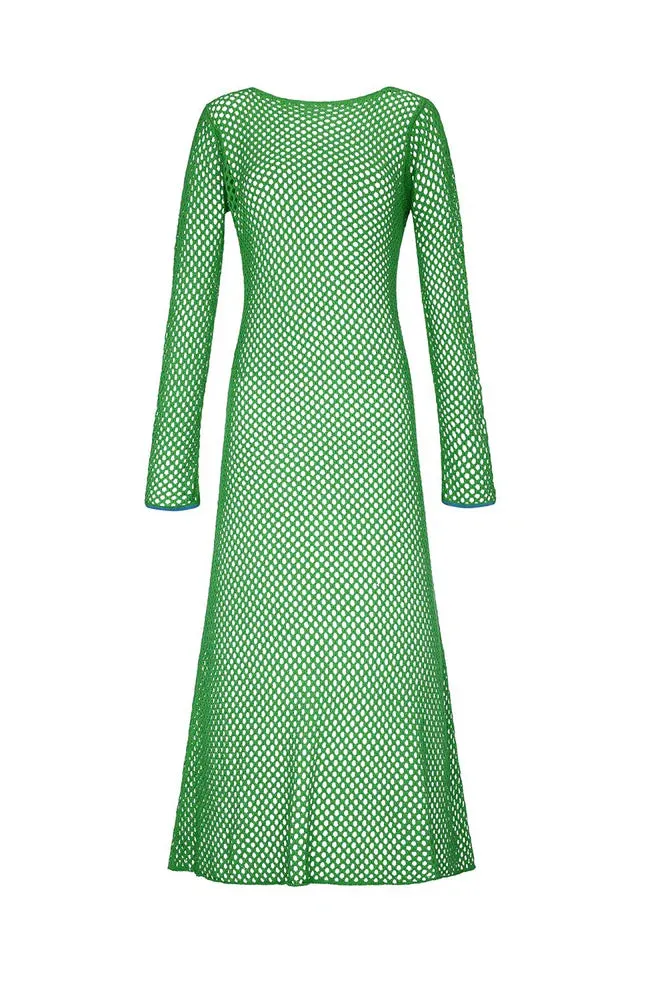 Crochet U-Back Maxi Dress Green sold by Sand Dollar product image thumbnail 4