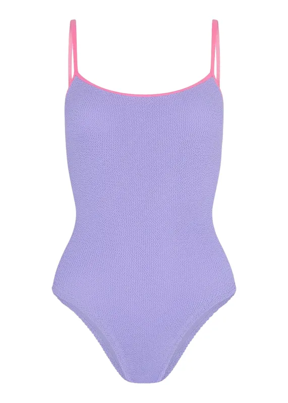 Pamela Swim Contrast Lilac/Bubblegum sold by Sand Dollar