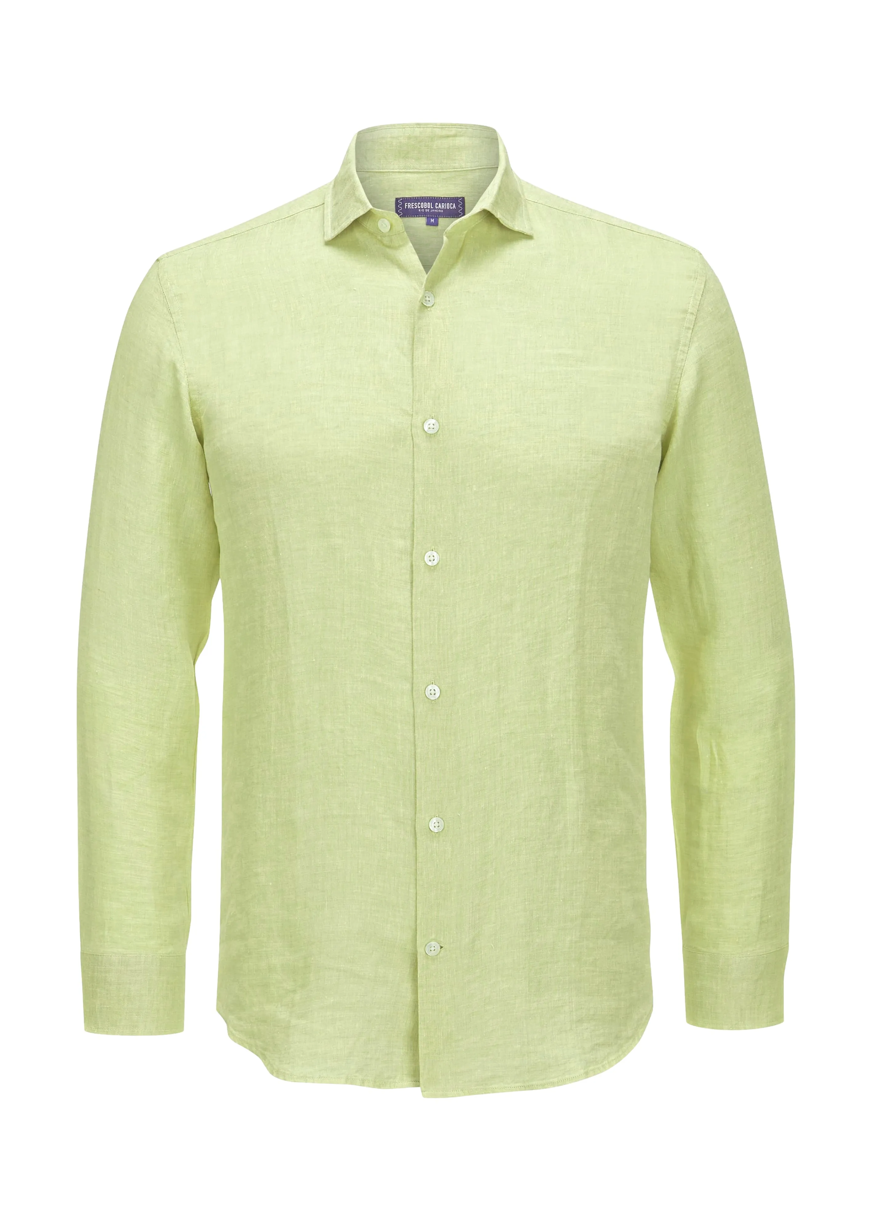Antonio Linen Long Sleeve Shirt Pistachio sold by Sand Dollar
