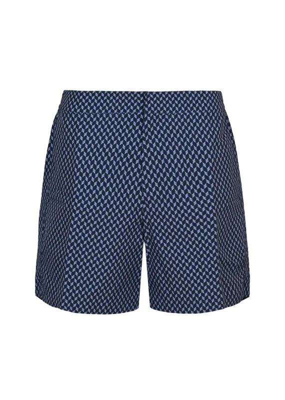 Porto Swim Short Micro Copa Print  Charcoal & Chambray Blue sold by Sand Dollar