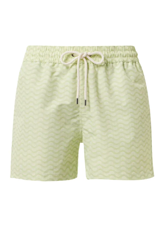 Rio Swim Short Copa Raio Do Sol Print Pistachio sold by Sand Dollar