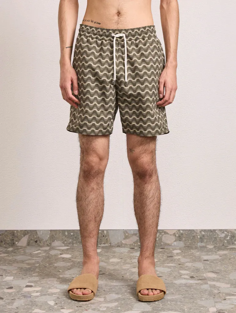 Santos Swim Short Copa Raio Do Sol Dark Olive & Dried Moss sold by Sand Dollar product image thumbnail 3