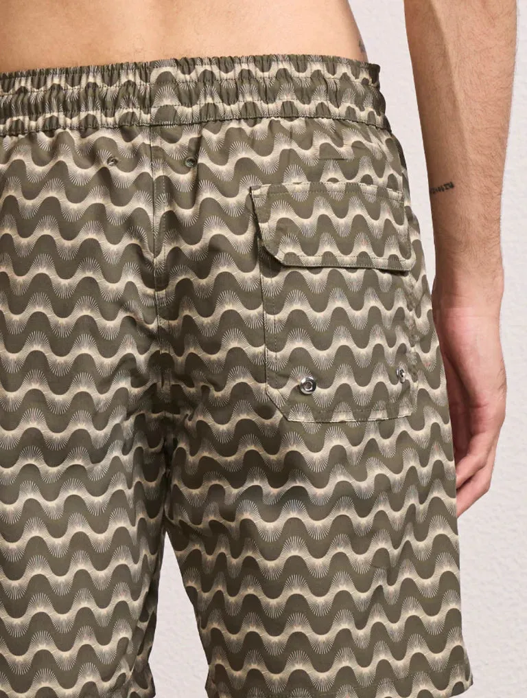 Santos Swim Short Copa Raio Do Sol Dark Olive & Dried Moss sold by Sand Dollar product image thumbnail 4