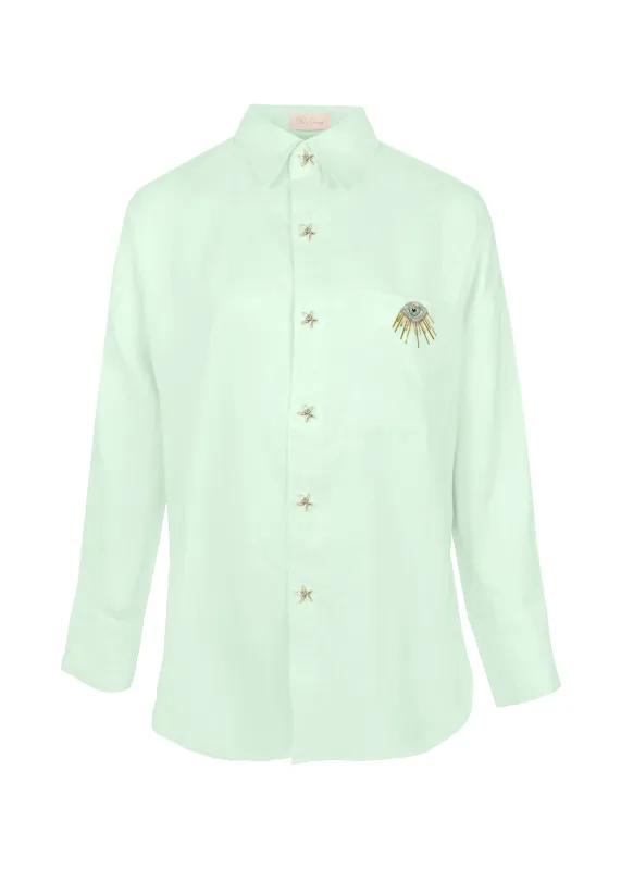Linen Shirt With Eye Green sold by Sand Dollar