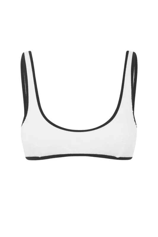 The 90's Duo Crop Top White/Black Crimp made by It's Now Cool