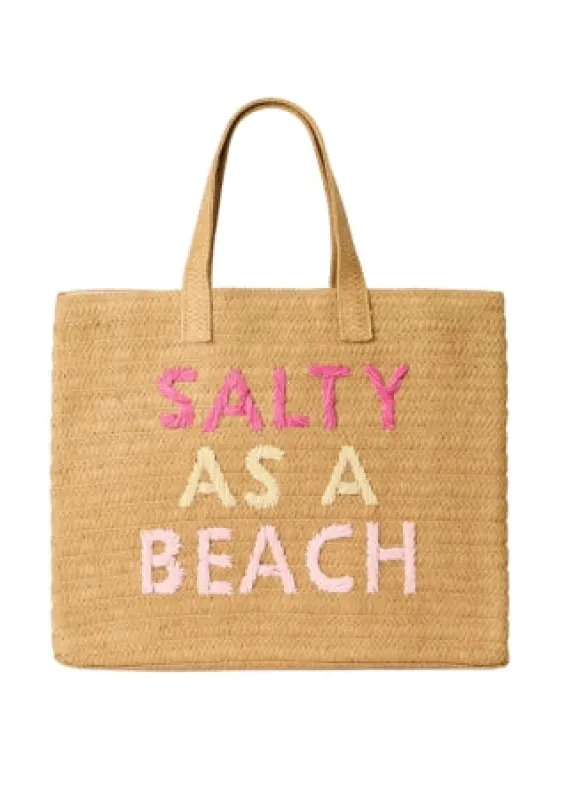Salty As a Beach Tote Bag Sand Fuchsia sold by Sand Dollar
