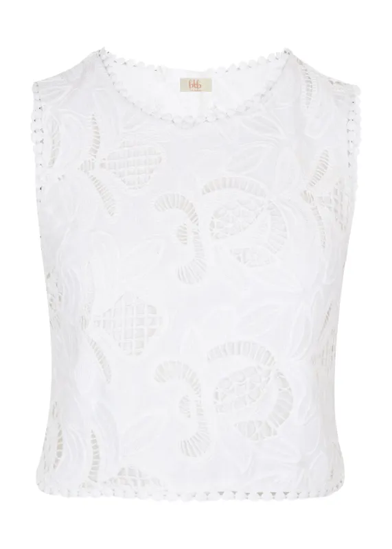 Lagos Tank Top White sold by Sand Dollar