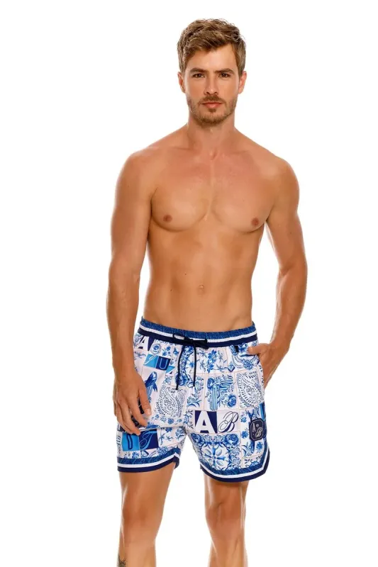 Dan Azure Men's Trunks sold by Sand Dollar