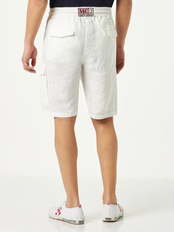 White Bermuda Linen Short sold by Sand Dollar product image thumbnail 4