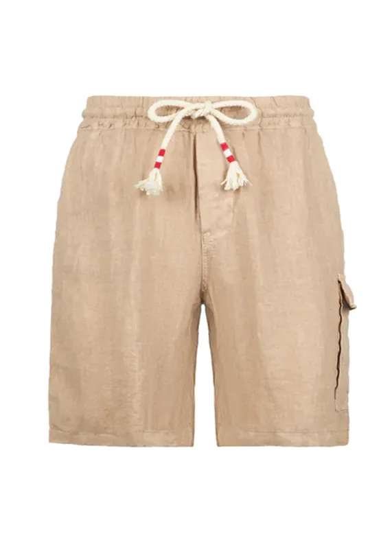 Beige Chinos with Side Linen Short sold by Sand Dollar