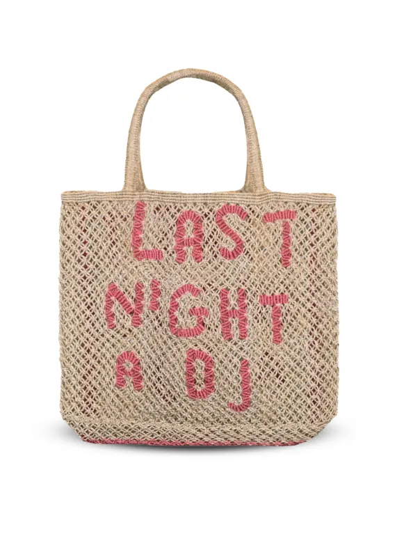 Last Night A DJ Jute Bag  Natural sold by Sand Dollar