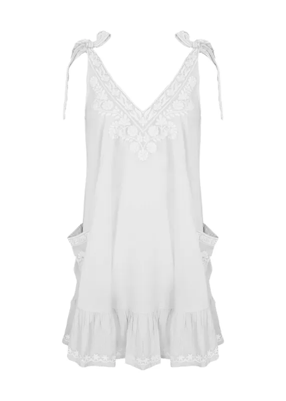 Celeste Mini Dress White sold by Sand Dollar