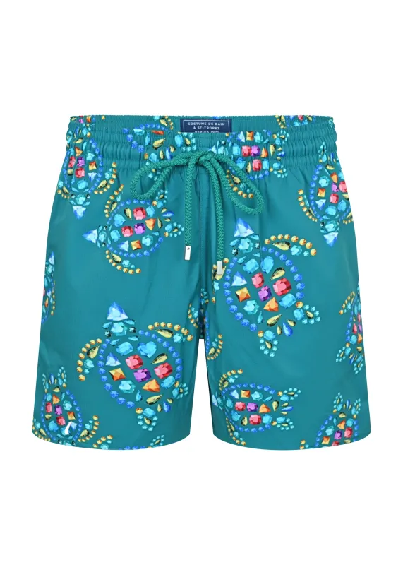 Men Swim Shorts Vendome Turtle Fanfare Green sold by Sand Dollar
