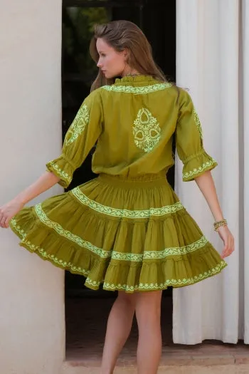 Amante Khaki Lime Mini Dress sold by Sand Dollar product image thumbnail 4