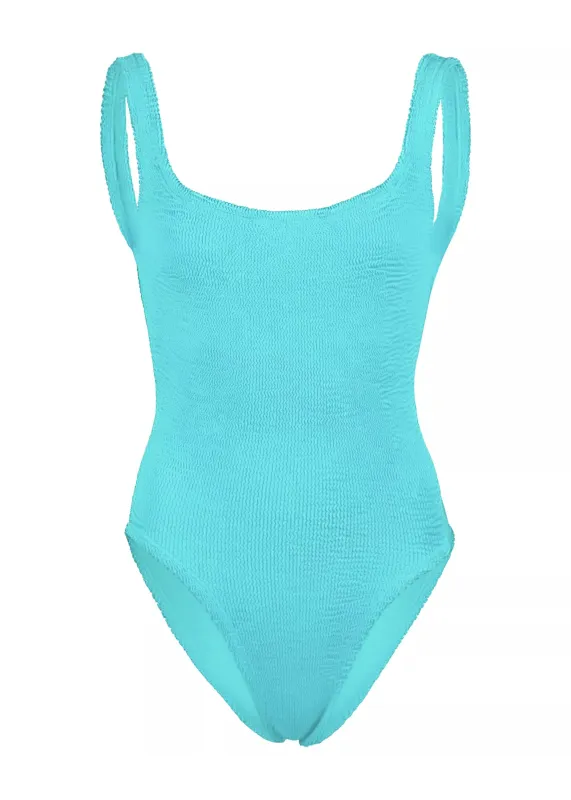 Classic Square Neck Swim Aqua sold by Sand Dollar