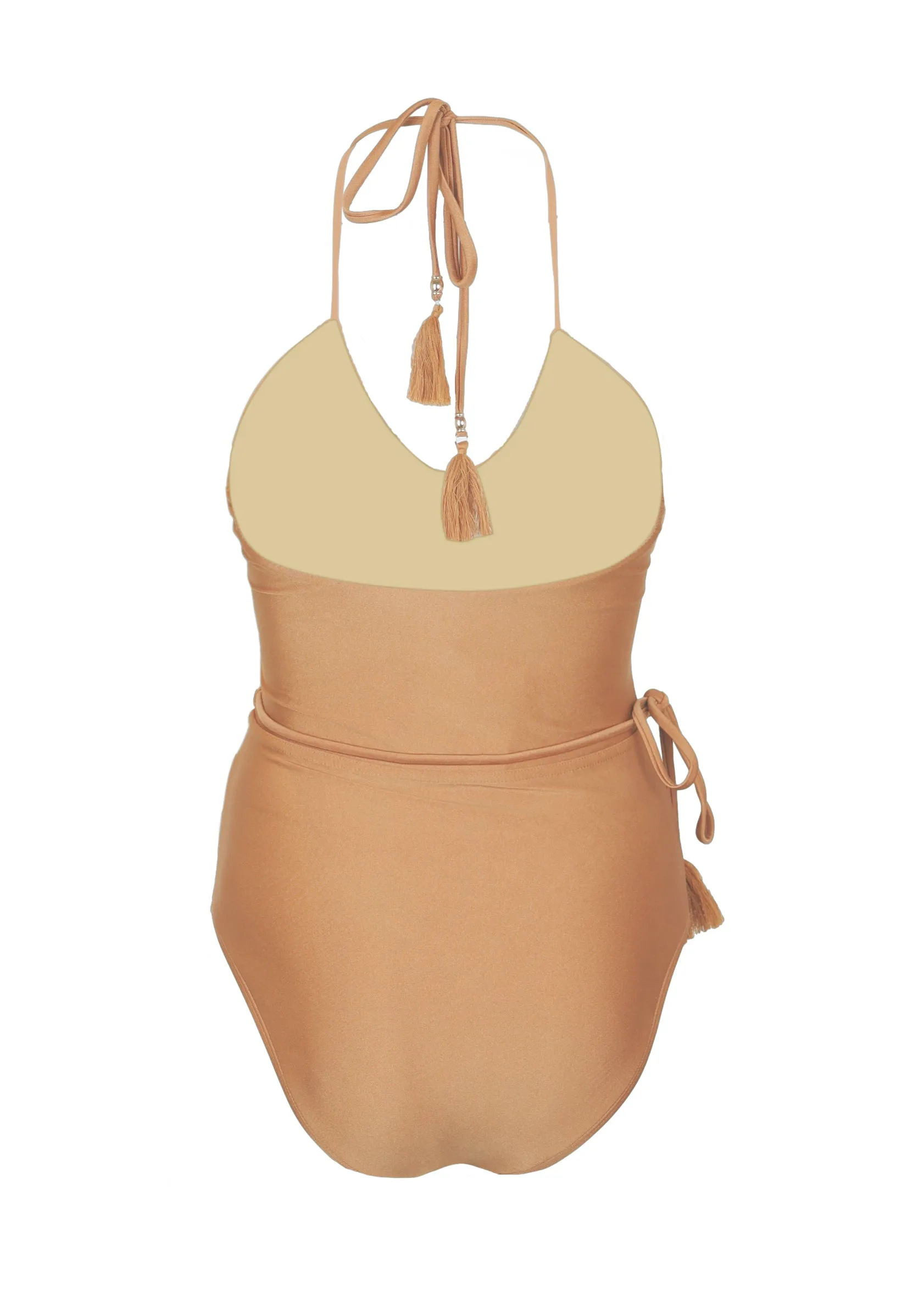 Belted Keyhole One Piece Camello sold by Sand Dollar product image thumbnail 3