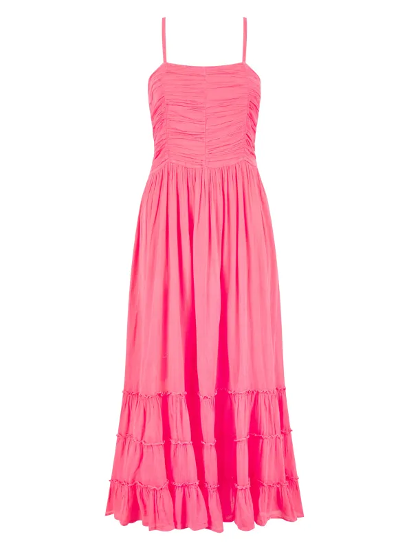 Boheme Cerise Maxi Dress made by Sand Dollar