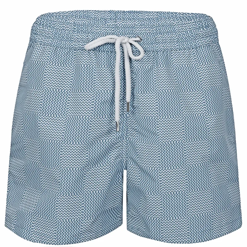 Rio Copa Check Print Swimshorts Denim Blue sold by Sand Dollar