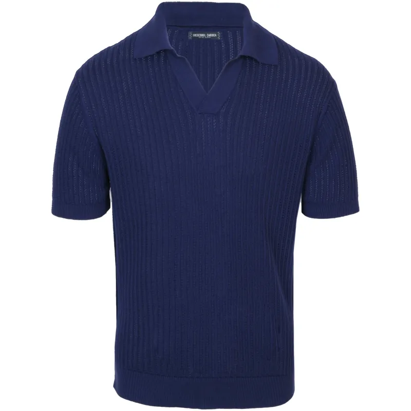 Rino RC Chain Stitch Knitted Polo Dusk sold by Sand Dollar