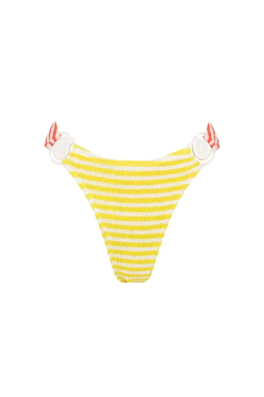 Mango Bikini Bottom Coral Sunshine Stripe sold by Sand Dollar