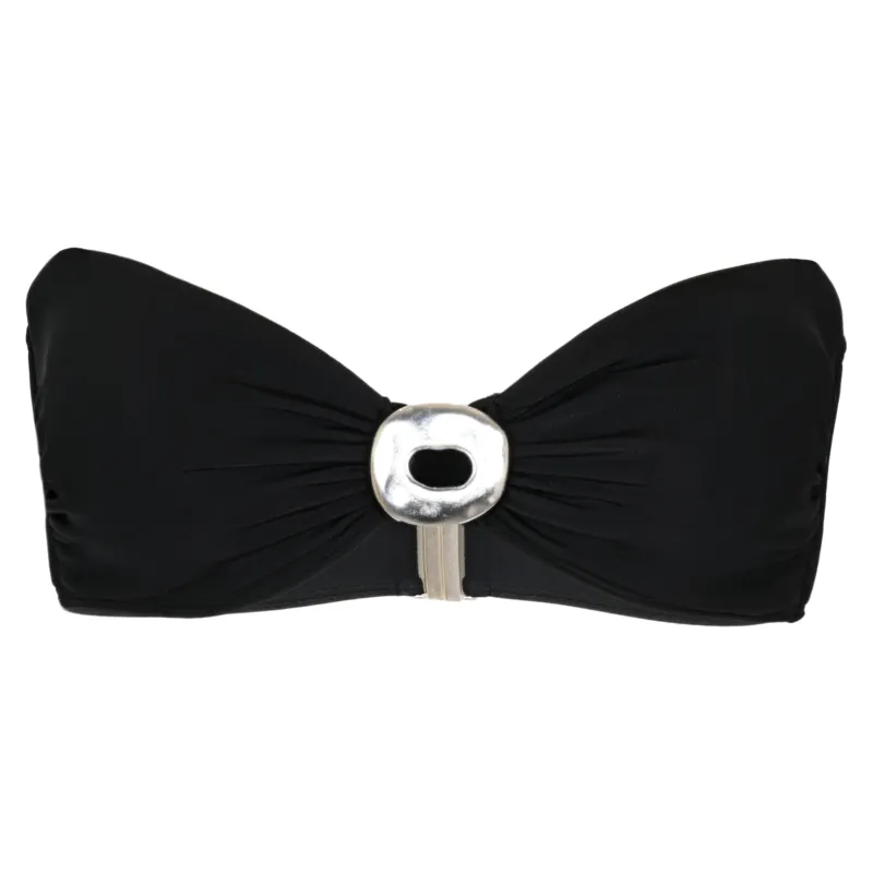 Solid Sam Bandeau Top Black made by Sand Dollar