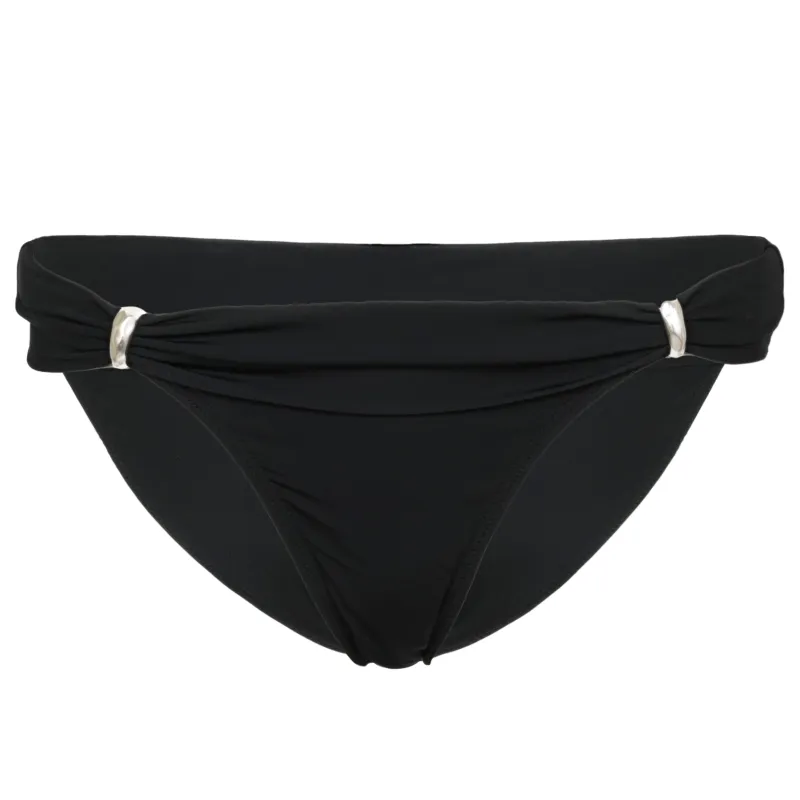 Solid Matte Bia Bikini Bottom Full Black sold by Sand Dollar