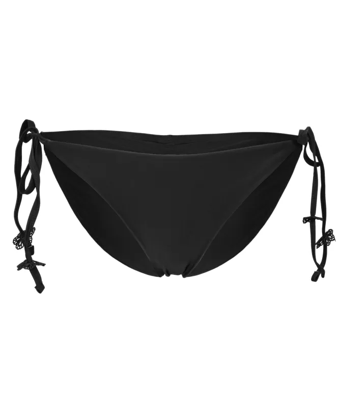Tie Full Bikini Bottom Jet Black sold by Sand Dollar