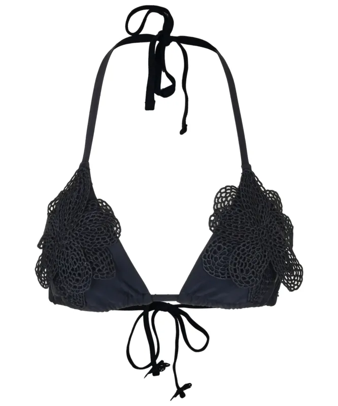 Fleur Tri Bikini Top Jet Black sold by Sand Dollar
