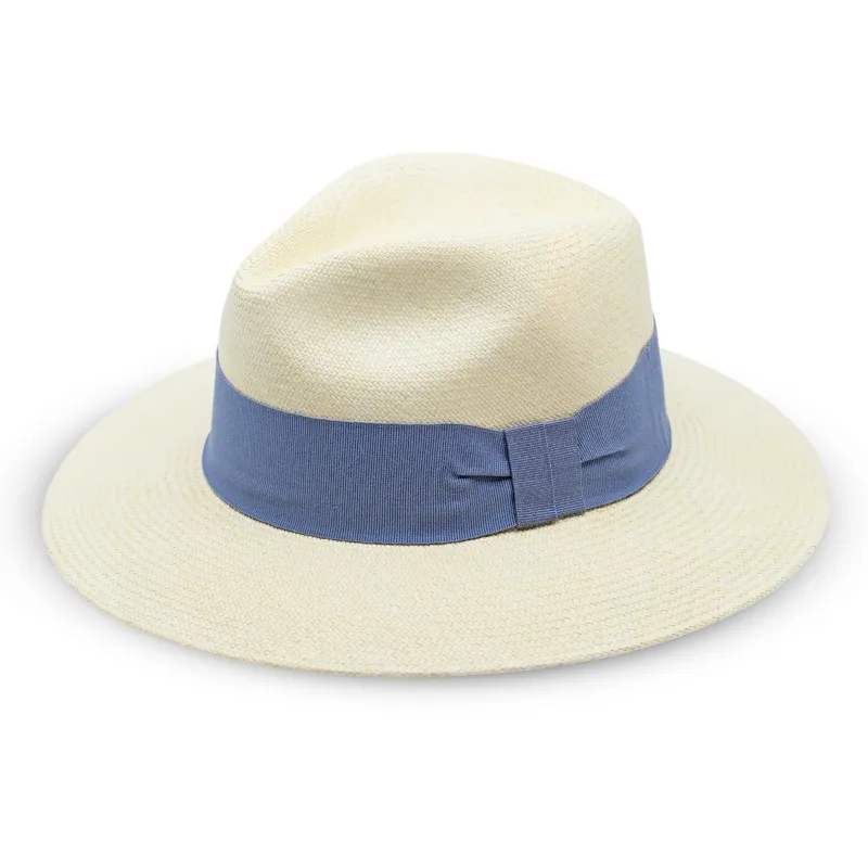Rafael Panama Hat Wide Ribbon Denim Blue sold by Sand Dollar
