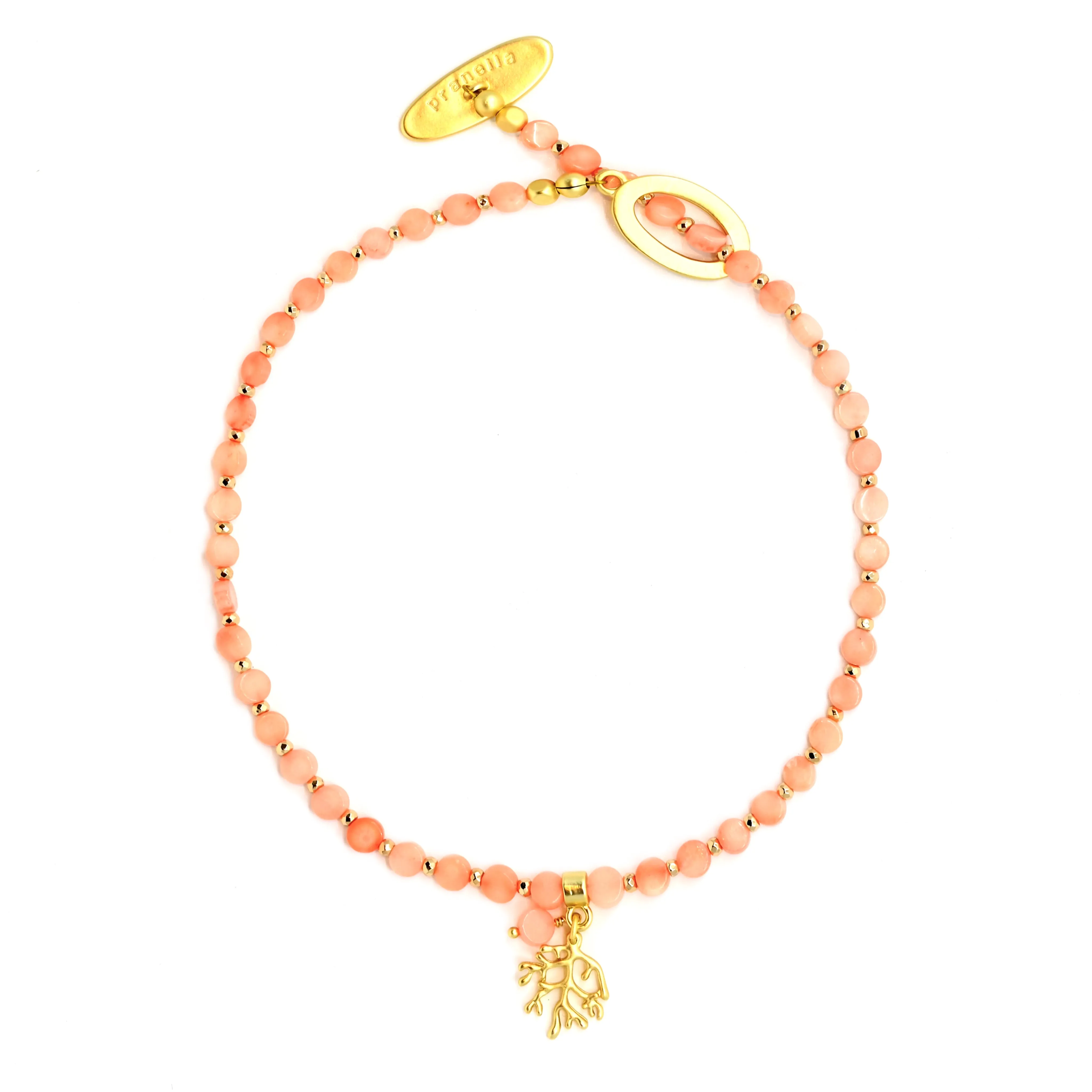 Santani Peach Metal Coral Necklace sold by Sand Dollar